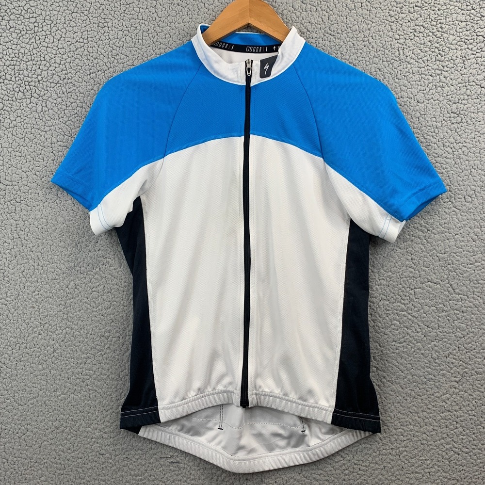 Specialized RBX Sport Cycling Jersey Semi Form Fit Deflect UV White Size Medium